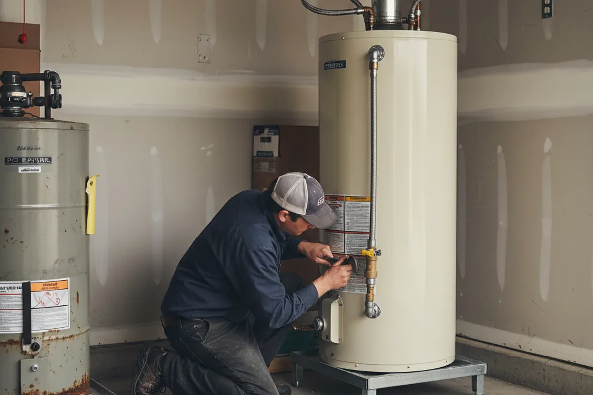 Water heater and shutoff valve replacement in Safford
