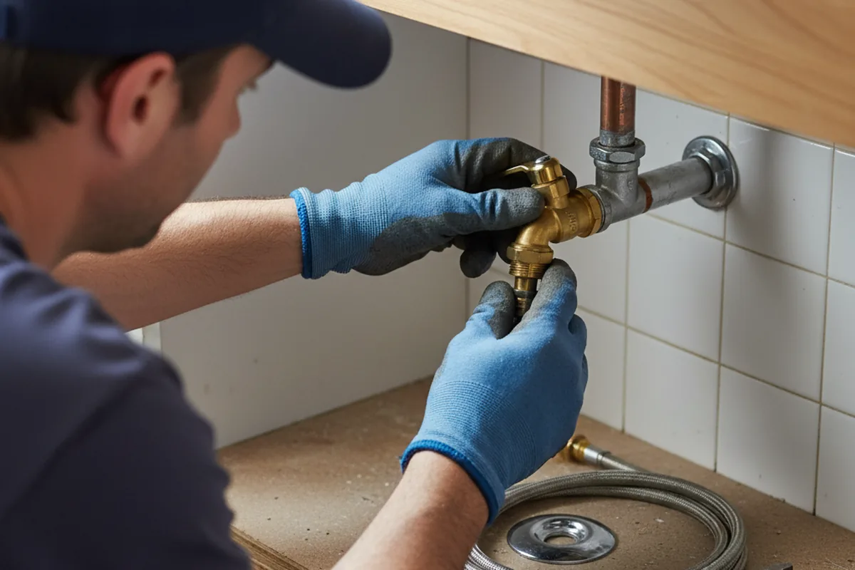 Shutoff valve and fitting work during Faucet and Fixture Repair in Safford
